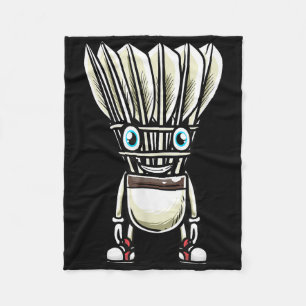 Funny Badminton Shuttle Player Design Men Women _7 Fleece Blanket