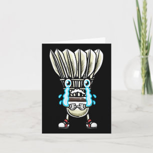 Funny Badminton Shuttle Player Design Men Women Card