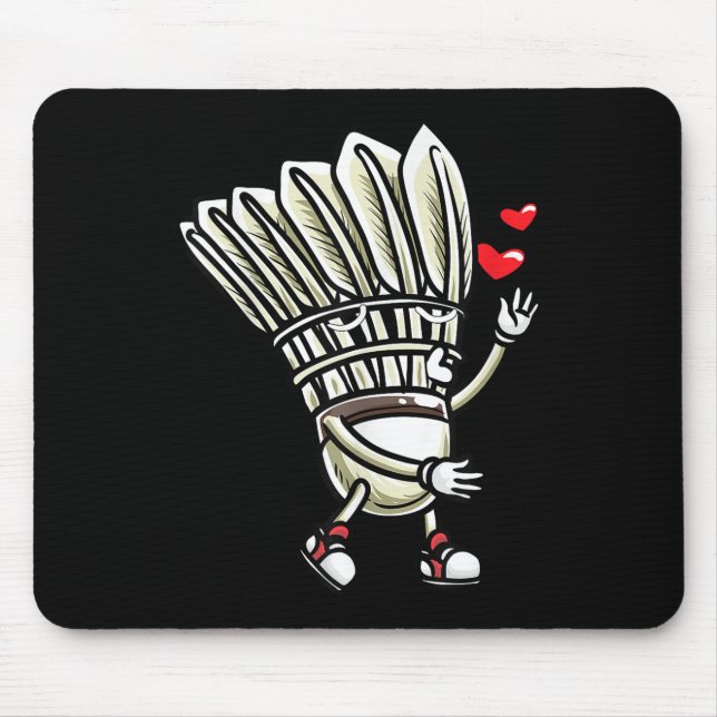 Funny Badminton Shuttle Player Design Men Women  Mouse Pad (Front)