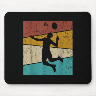 Funny Badminton Shuttle Vintage Retro For Men Wome Mouse Pad