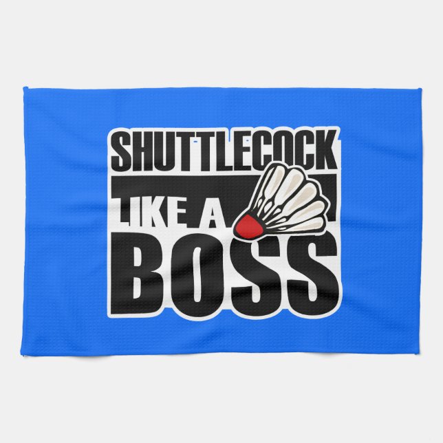 Funny Badminton Shuttlecock Kitchen Towel (Horizontal)