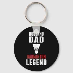 Funny Badminton Sports Husband Dad Badminton Lover Keychain