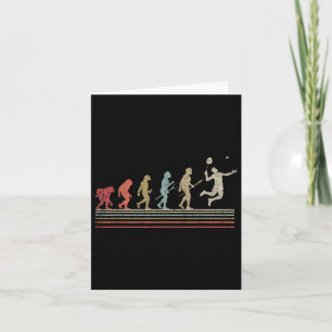 Funny Badminton Vintage Retro Style Evolution Of M Card