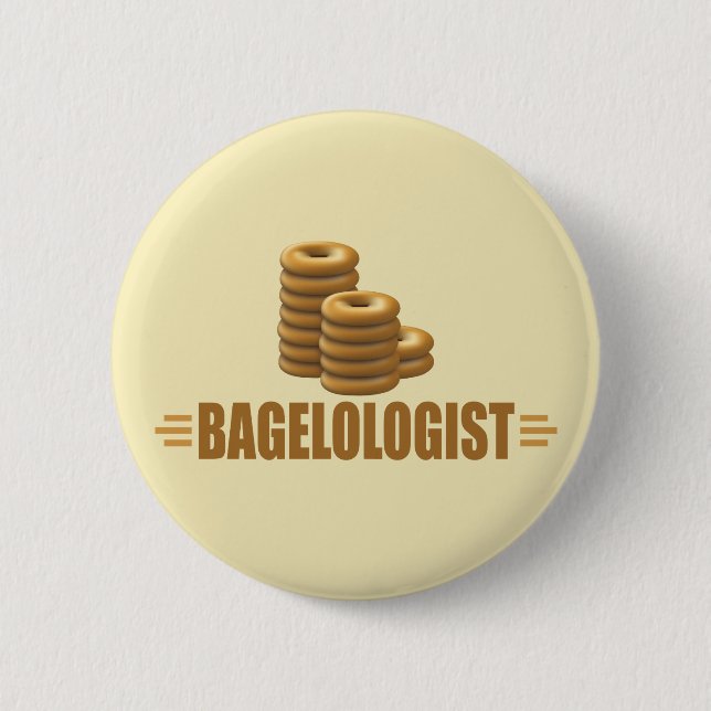 Funny Bagel 2 Inch Round Button (Front)