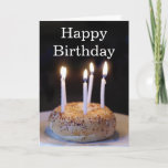 Funny Bagel Birthday Card<br><div class="desc">Photo of an everything bagel with lighted birthday candles.</div>