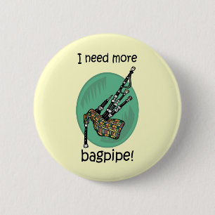 Funny bagpipe 2 inch round button