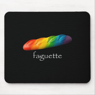 Funny Baguette Rainbow Faguette Lgbt Pride Month Mouse Pad