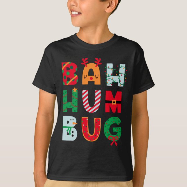 Funny Bah Humbug Holiday  T-Shirt (Front)