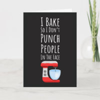 Funny Baker Cards Baking Cook Chef Food Cooking