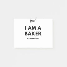 Funny Baker Career Black and White Bold Design