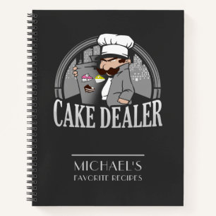 Funny Bakery Owner Chefs Personalized Recipe Notebook