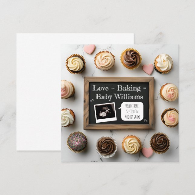 Funny Baking Baby Faire-part (Devant / Derrière)