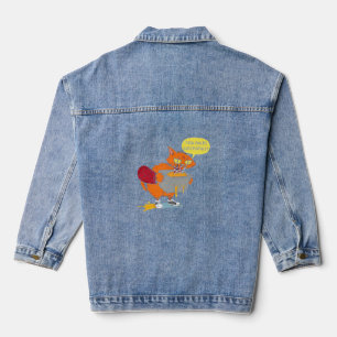 Funny Baking Cat: Task Failed Successfully Sticker Denim Jacket