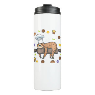 Funny Baking Gifts - Sloth Baker Cupcake Lover - B Thermal Tumbler