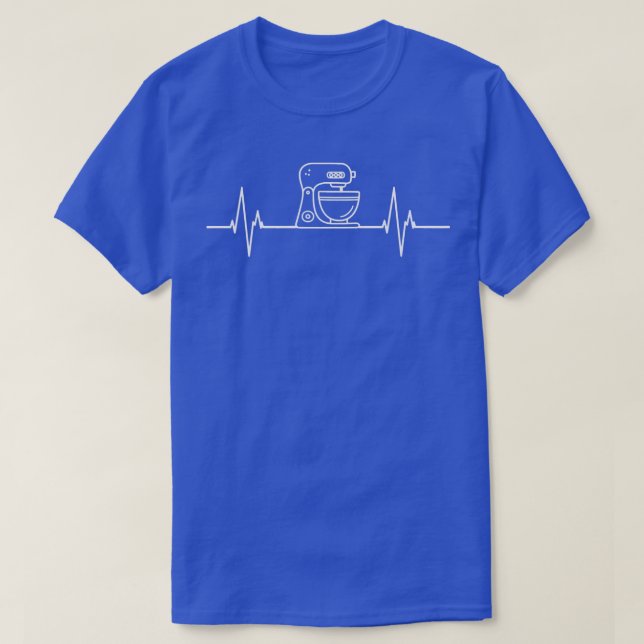 Funny Baking Heartbeat  Pastry Chef  Baker  T-Shirt (Design Front)