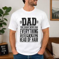 Funny Bald Dad Joke T-Shirt Father's Day Gag Gift