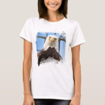 Funny Bald Eagle Stares Wildlife Modern T-Shirt<br><div class="desc">Funny Bald Eagle Stares Wildlife Modern T-shirt - Fine Art Photography and design © by T.K. Goforth,  all rights reserved.</div>