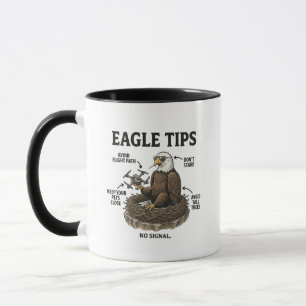 Funny Bald Eagle Tips Nature Survival Humour Mug