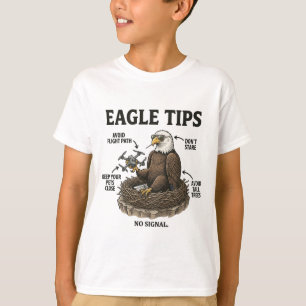 Funny Bald Eagle Tips Nature Survival Humour T-Shirt