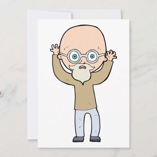 Funny Bald Man Invitation (Front)