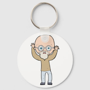Funny Bald Man Keychain