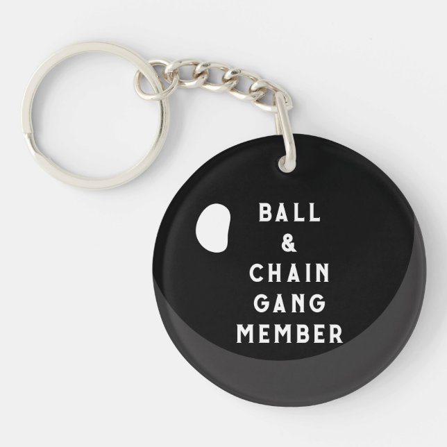 Funny Ball & Chain Keychain (Front)