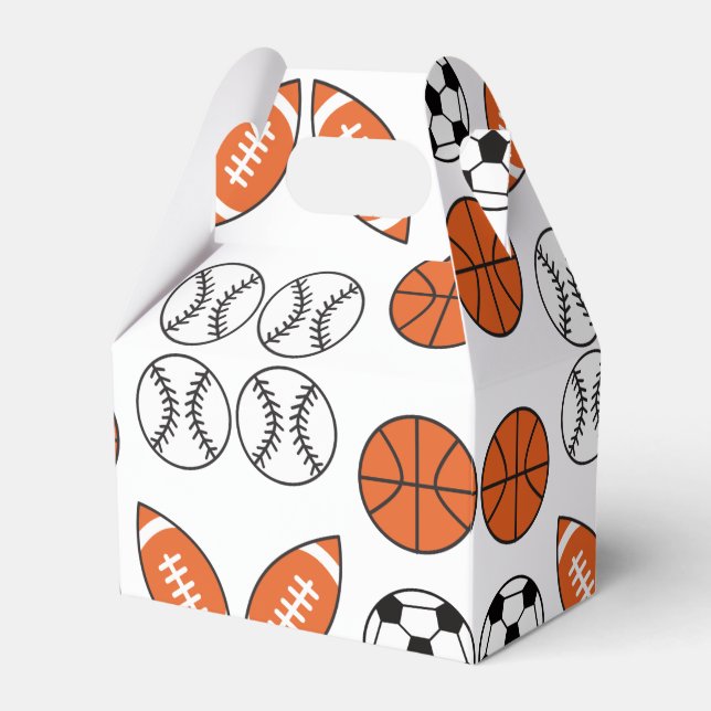 Funny Ball Pattern Favor Box (Front Side)