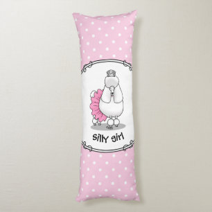 Funny Ballet Ballerina Princess Poodle Dog (white) Body Pillow