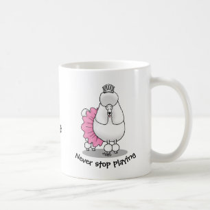 Funny Ballet Ballerina Princess Poodle Dog (white) Coffee Mug