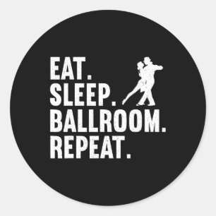 Funny Ballroom Design For Men Women Dance Ballroom Classic Round Sticker