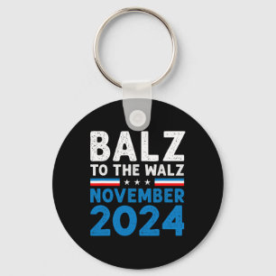 Funny Balz To The Walz Kamala Harris Tim Walz 2024 Keychain