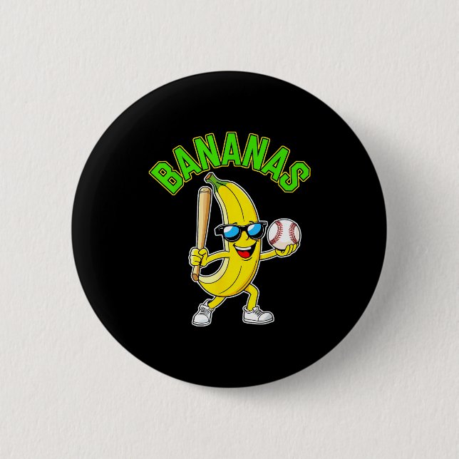 Funny banana  2 inch round button (Front)