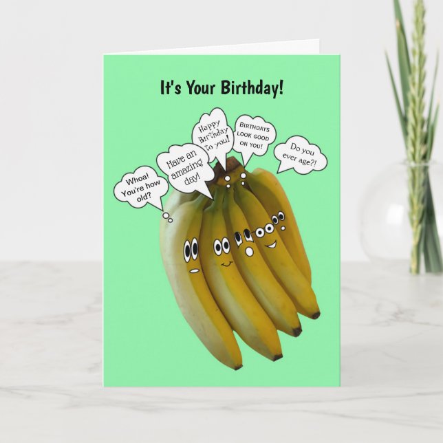 Funny Banana Birthday Card (Front)