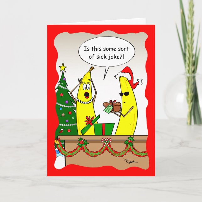 Funny Banana Christmas Card - Cartes de fin de ann (Devant)