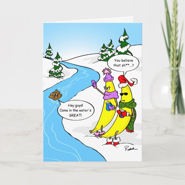 Funny Banana Christmas Card | Custom Holiday Cards (Front)