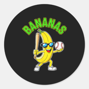Funny banana classic round sticker