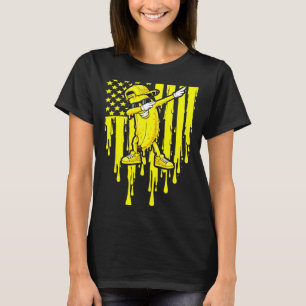 Funny banana dab flag drip kids youth boys girls  T-Shirt