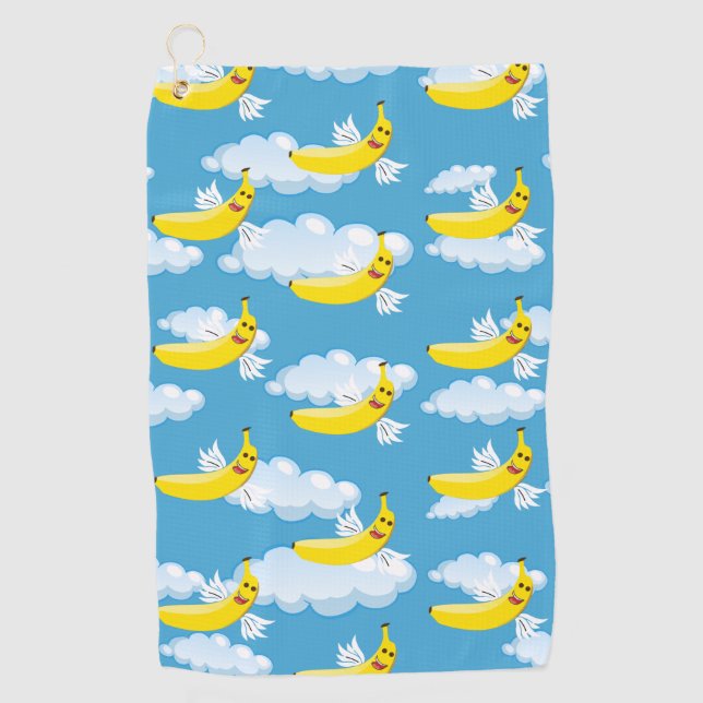 Funny Banana Fruit Lover Gifts Food Humour Emojis Golf Towel (Front)