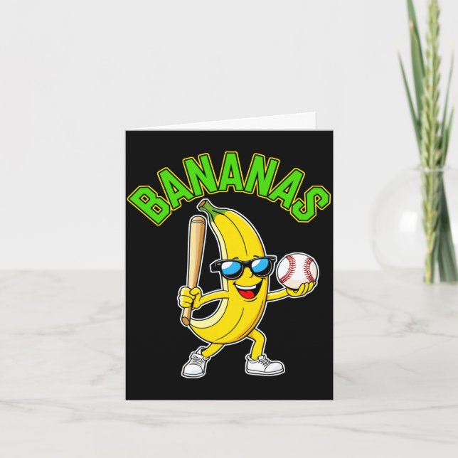 Funny banana long sleeve  card (Front)