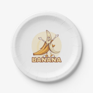 Funny Banana Paper Plate