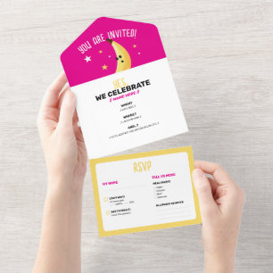 Funny Banana Party custom kit modern and editable All In One Invitation