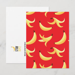 Funny Banana Party custom kit modern and editable Holiday Postcard