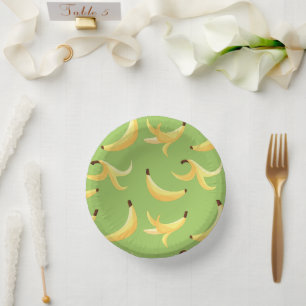 Funny Banana Party custom kit modern and editable Paper Plate