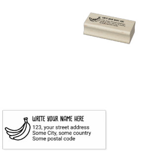 Funny Banana Party custom kit modern and editable Rubber Stamp
