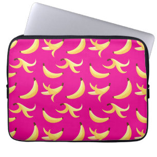 Funny Banana Party pattern colourful - editable Laptop Sleeve