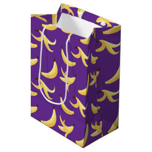 Funny Banana Party pattern colourful - editable Medium Gift Bag