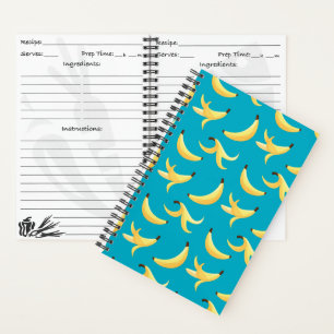 Funny Banana Party pattern colourful - editable Notebook