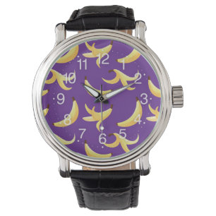 Funny Banana Party pattern colourful - editable Watch