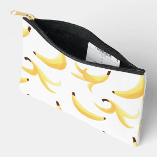 Funny Banana Pun Party pattern colourful - editabl Accessory Pouch