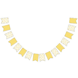 Funny Banana Pun Party pattern colourful - editabl Bunting Flags